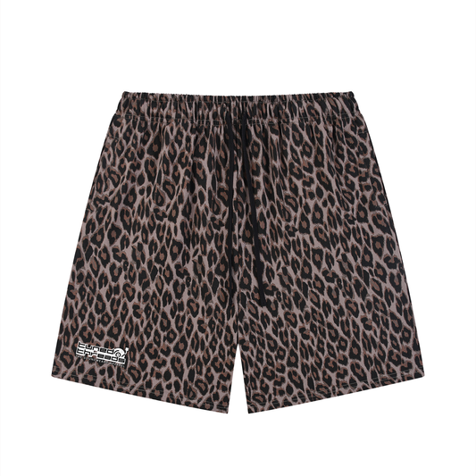 T.T/ Unisex Heavyweight Leopard Shorts